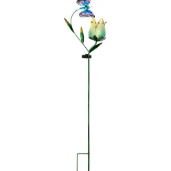 Solar Butterfly Flower Garden Stake