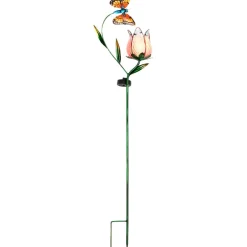 Solar Butterfly Flower Garden Stake