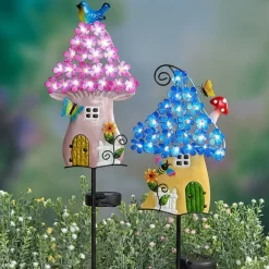 Solar Fairy Cottage House Garden Stake
