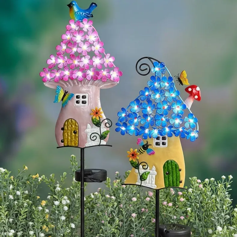 Solar Fairy Cottage House Garden Stake