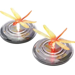 Solar Floating Color-Changing Lights - Butterfly or Dragonfly Set of 2