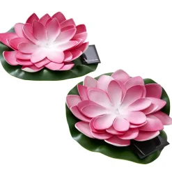 Solar Floating LED Flower Lights - Set of 2
