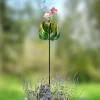 Solar Flower and Butterfly Garden Stake