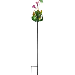 Solar Flower and Butterfly Garden Stake
