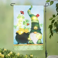 Solar Gnome Flag for St. Patrick's Day with Pole