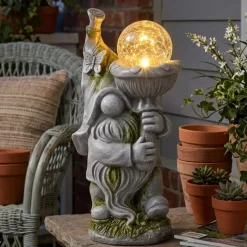 Solar Gnome Garden Statue