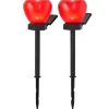 Solar Heart Garden Stakes-Set of 2