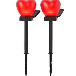 Solar Heart Garden Stakes-Set of 2