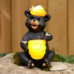 Solar Honey Bear Statue