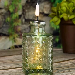Solar LED Bitters Glass Aux Candle Light