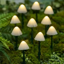 Solar Mushroom 2 In 1 String Lights With Stakes