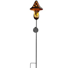 Solar Mushroom Stake With Fairy Accent