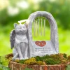 Solar Pet Memorial Statue with Chimes & Halo