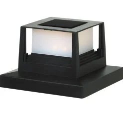 Solar Post Cap Light Square For Deck or Fence - Black or White