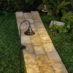 Solar Shadow Cast Shepherd's Hook Garden Stake