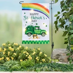 Solar St. Patrick’s Garden Flag with Pole