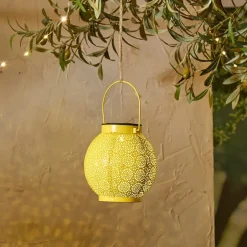 Solar Sunburst Shadow Cast Hanging Lantern