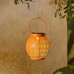 Solar Sunburst Shadow Cast Hanging Lantern