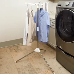 Space-Saving Folding Laundry Clothing Drying Rack with 3 Arms