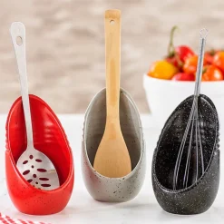 Speckled Upright Spoon Rest for Kitchen Countertop