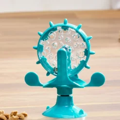 Spinning Windmill Cat Treat Dispenser With Suction Cup