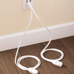 Split Extension Cord Power Strip - 6 Polorized Outlets and 2 Cords