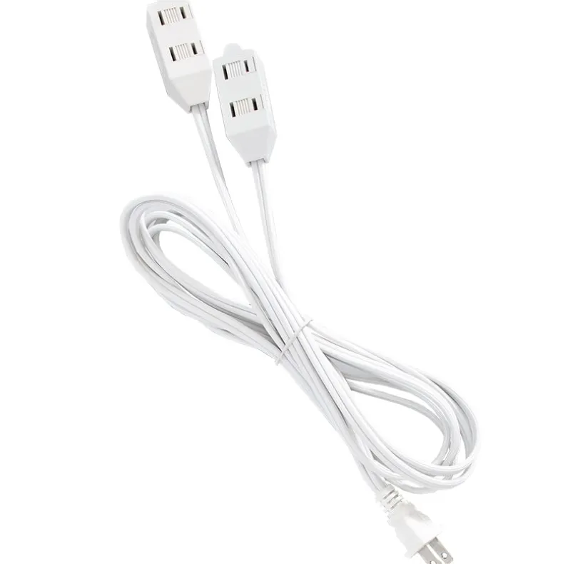 Split Extension Cord Power Strip - 6 Polorized Outlets and 2 Cords