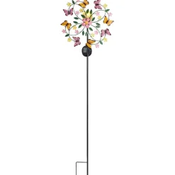 Spring Butterfly Spinning Solar Garden Stake