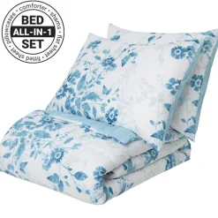 Spring Floral Reversible Queen or King Complete Comforter Set