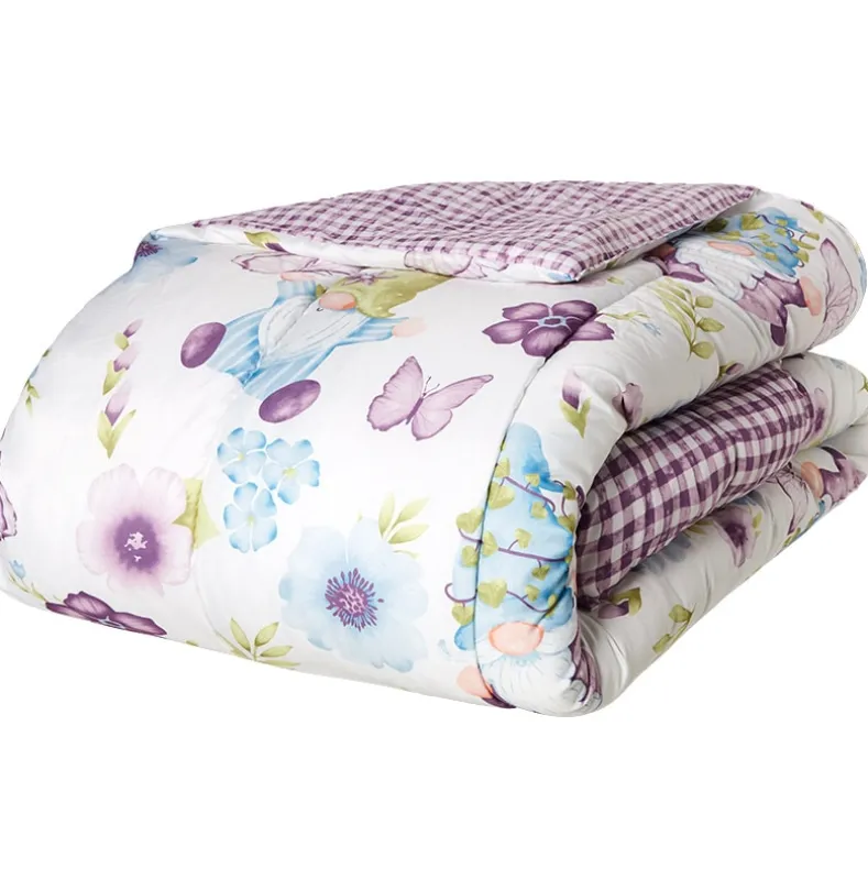 Spring Gnome Reversible Full/Queen or King Comforter Set, Decorative Pillow