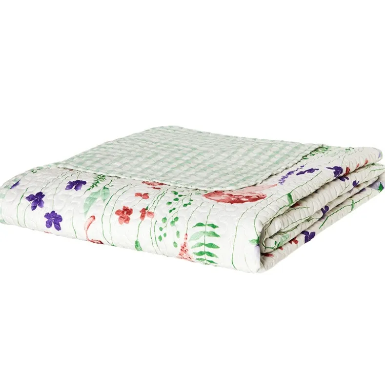 Spring Mushroom King Quilt or Decorative Pillow