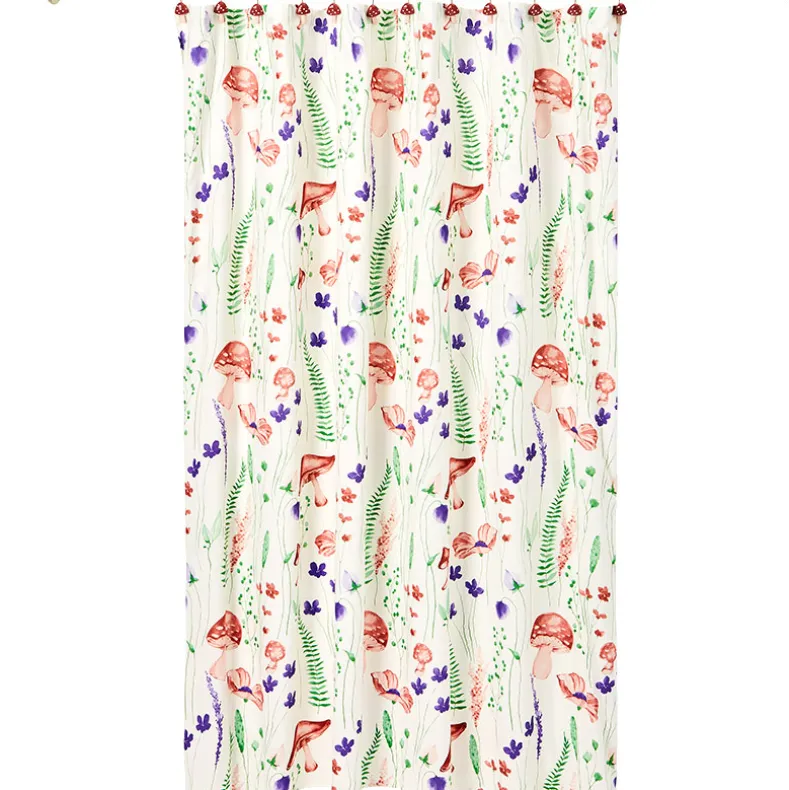 Spring Mushroom Shower Curtain, Bath Rug, Hand Towels, Valance or Hooks