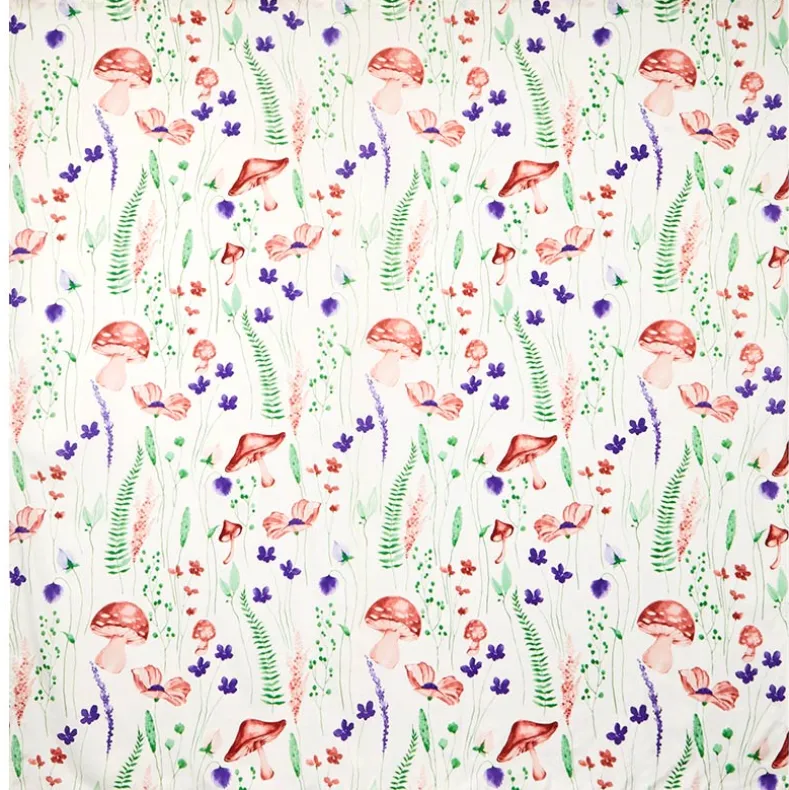Spring Mushroom Shower Curtain, Bath Rug, Hand Towels, Valance or Hooks
