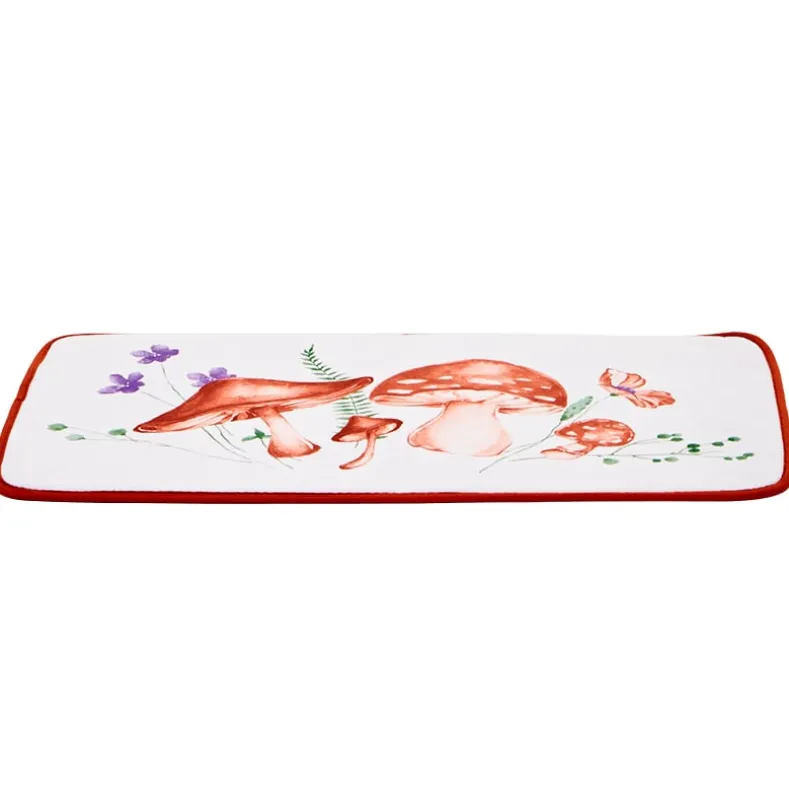 Spring Mushroom Shower Curtain, Bath Rug, Hand Towels, Valance or Hooks