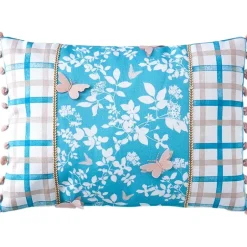 Spring Themed Embroidered Decorative Pillow