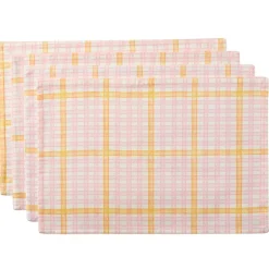 Springtime Plaid Set of 4 Placemats or Runner
