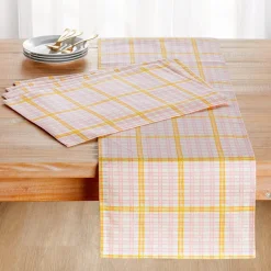 Springtime Plaid Set of 4 Placemats or Runner