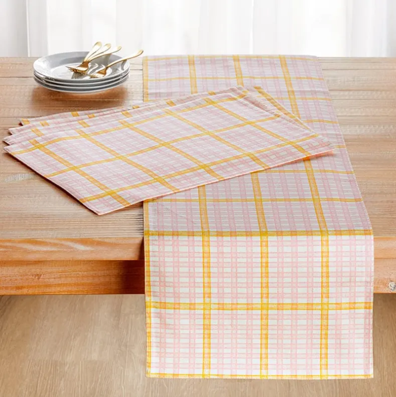 Springtime Plaid Set of 4 Placemats or Runner