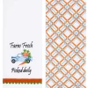 Spring Truck Embroidered Kitchen Towels, Set of 2