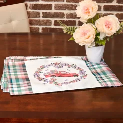 Spring Truck Table Runner or Set of 4 Placemats