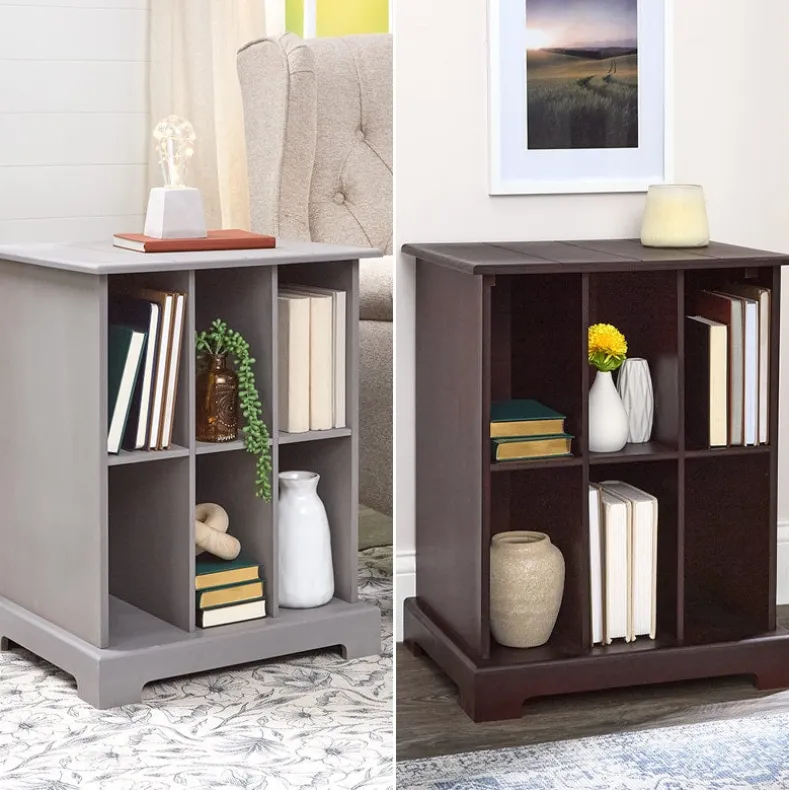 Square Country Style Accent Table with Storage 19"W x 15"D x 24"H