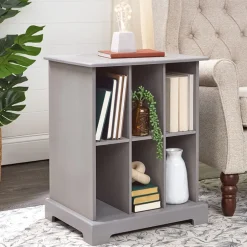 Square Country Style Accent Table with Storage 19"W x 15"D x 24"H