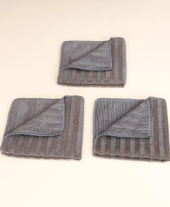 Stainless Steel Cleaning Cloths, Set of 3, 2 Sided 12 1/2" x 12 1/2"