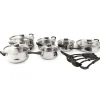 Stainless Steel Cookware Set with Utensils - 17-Pc.