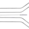 Stainless Steel Straws and Cleaning Brush Set of 4