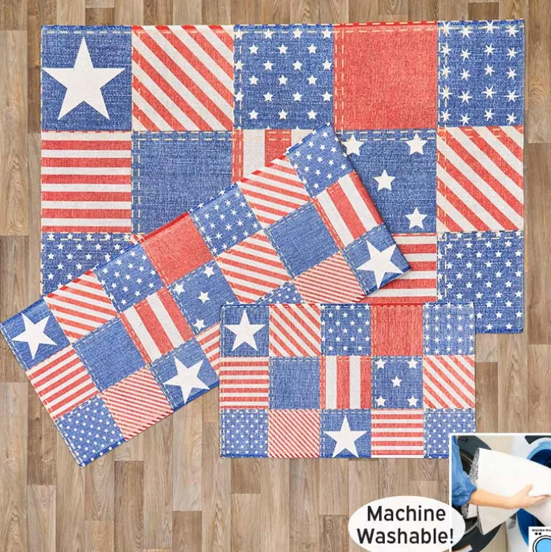 Stars & Stripes Washable Rugs or Runner