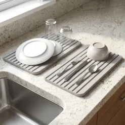 Stone Drying Mats for Kitchen Countertop - Set of 2