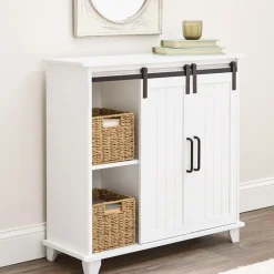 Storage Cabinet With Sliding Barn Style Door