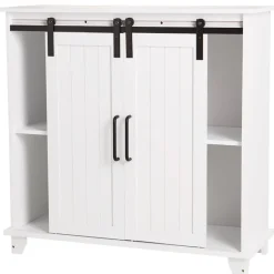 Storage Cabinet With Sliding Barn Style Door