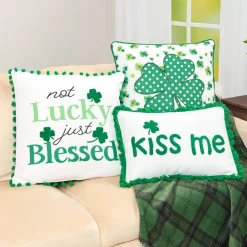 St. Patrick's Day Embroidered Decorative Pillow